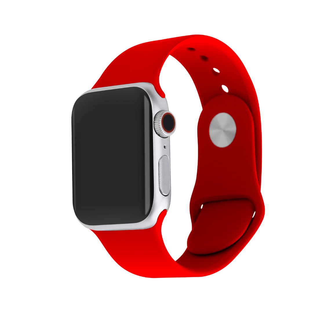 Apple Watch silikoniranneke - Punainen – Riite | Apple Watch Ranneke