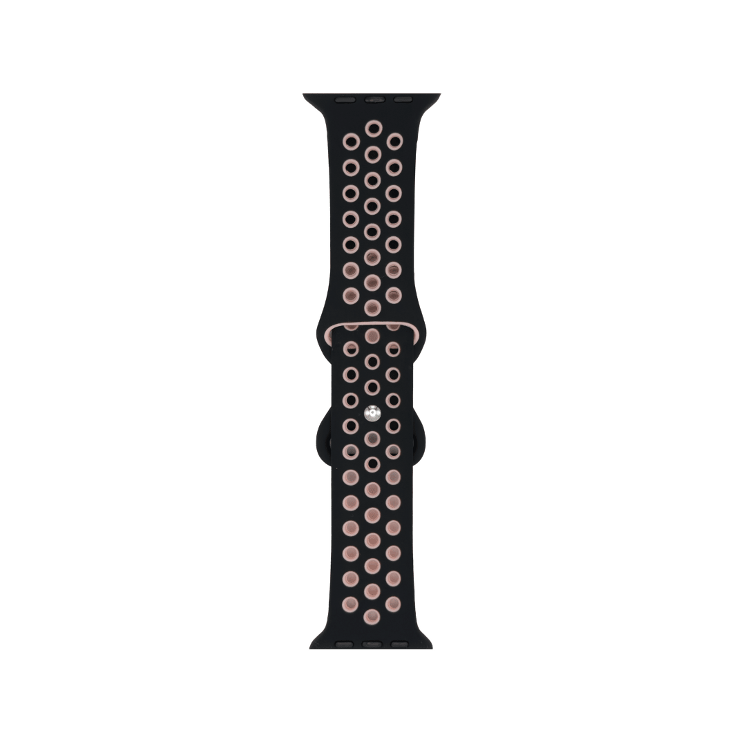 Apple Watch silikoniranneke - Musta/Pinkki – Riite | Apple Watch Ranneke