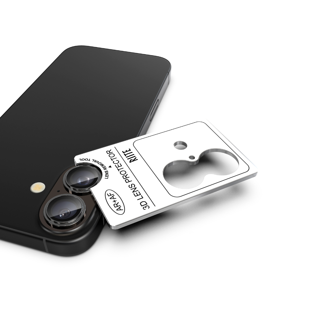 iPhone 14 Pro Max Riite panssarilasi kameralle - Kulta, Linssinsuoja / Asennuskehikolla