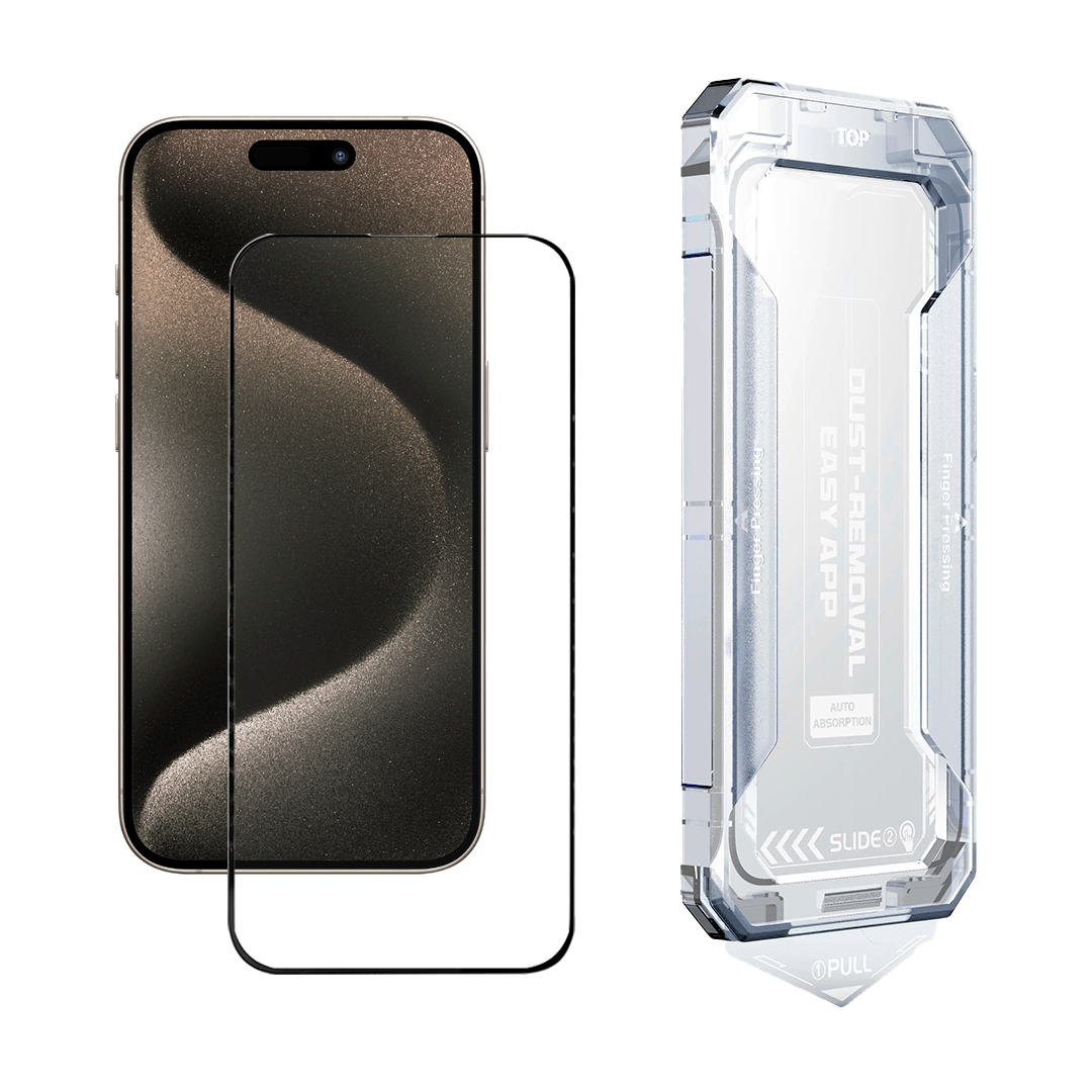 iPhone 15 panssarilasi Riite - Asennuskehikolla, Kirkas – Riite | asennuskehikko_kirkas