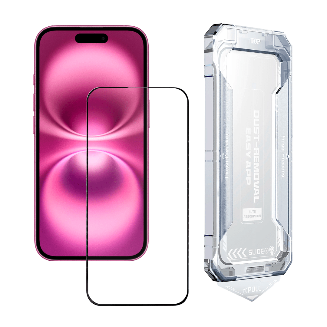 iPhone 16 Plus panssarilasi Riite - Asennuskehikolla, Kirkas – Riite | asennuskehikko_kirkas