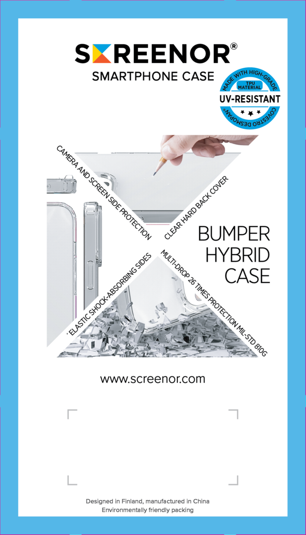 Screenor Bumber iPhone 16e - Läpinäkyvä, MagSafe