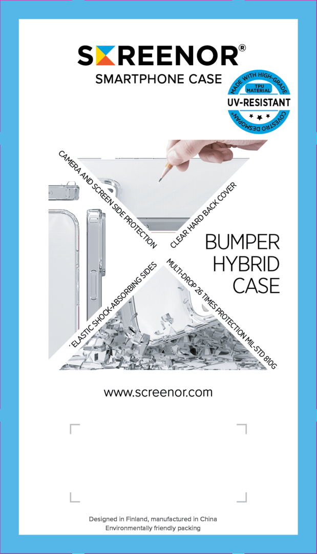 Screenor Bumber iPhone 16e - Läpinäkyvä, MagSafe – Screenor |