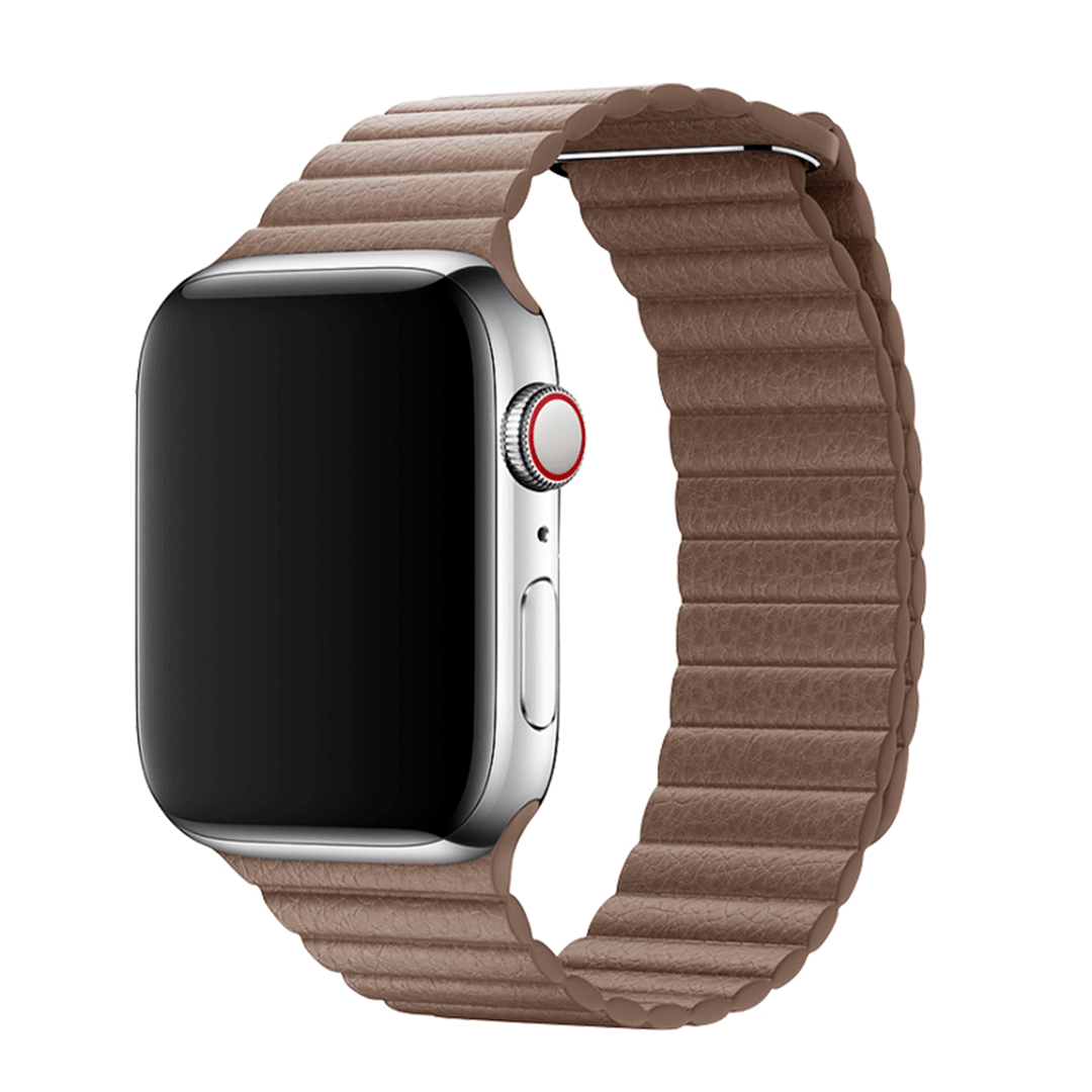 Apple Watch nahkaranneke Chain strap - Beige – Riite | Apple Watch Ranneke