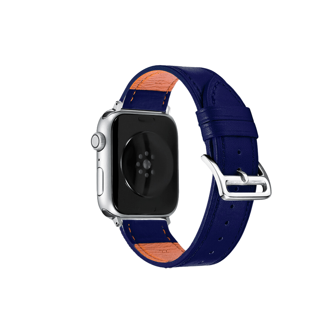 Apple Watch nahkaranneke - Tummansininen – Riite | Apple Watch Ranneke