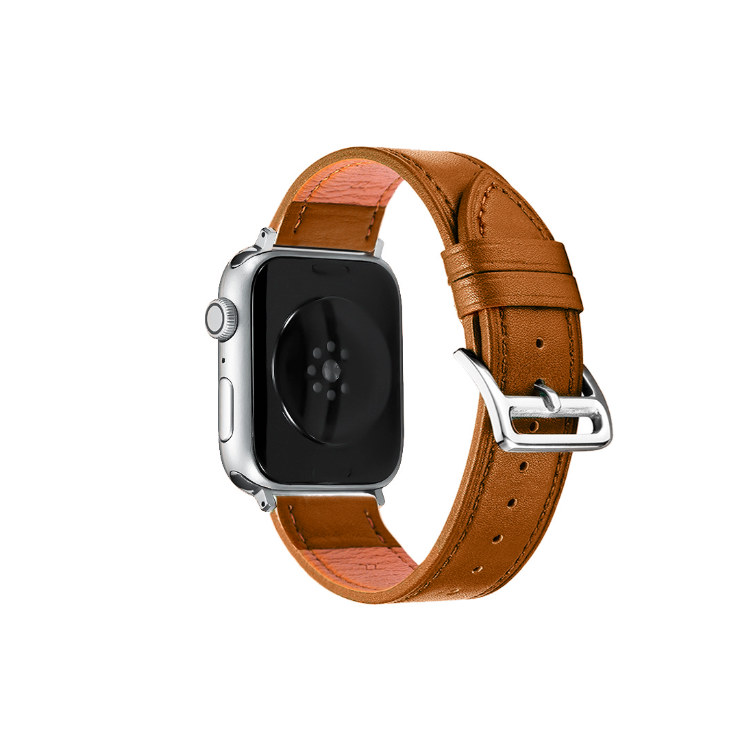 Apple Watch nahkaranneke - Vaaleanruskea