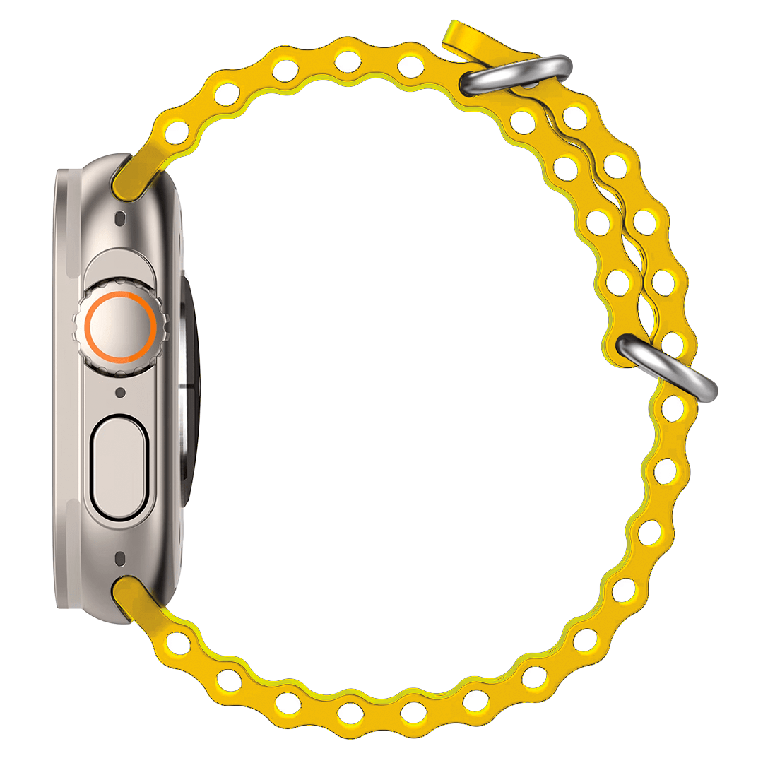 Apple Watch silikoniranneke Ocean - Keltainen – Riite | Apple Watch Ranneke