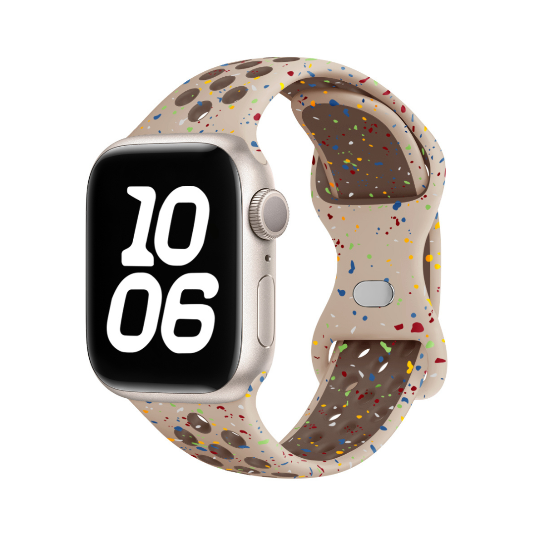 Apple Watch pilkullinen urheilurannekke - Silikoni, beige