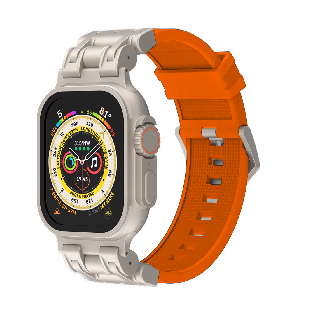 Apple Watch silikoniranneke Vahva - Oranssi / 42/44/45/49 mm