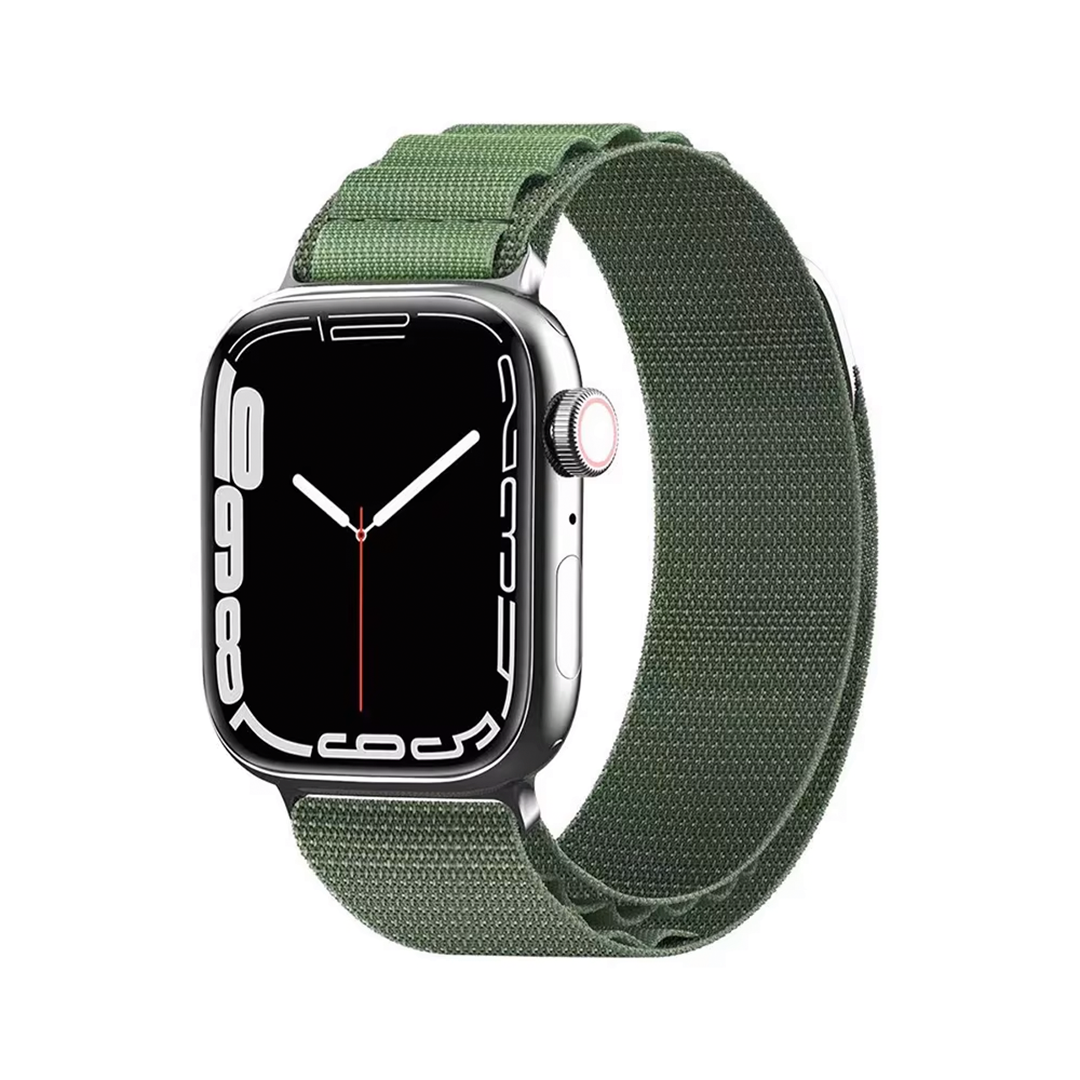 Apple Watch rannekke Alpine loop - Tummanvihreä