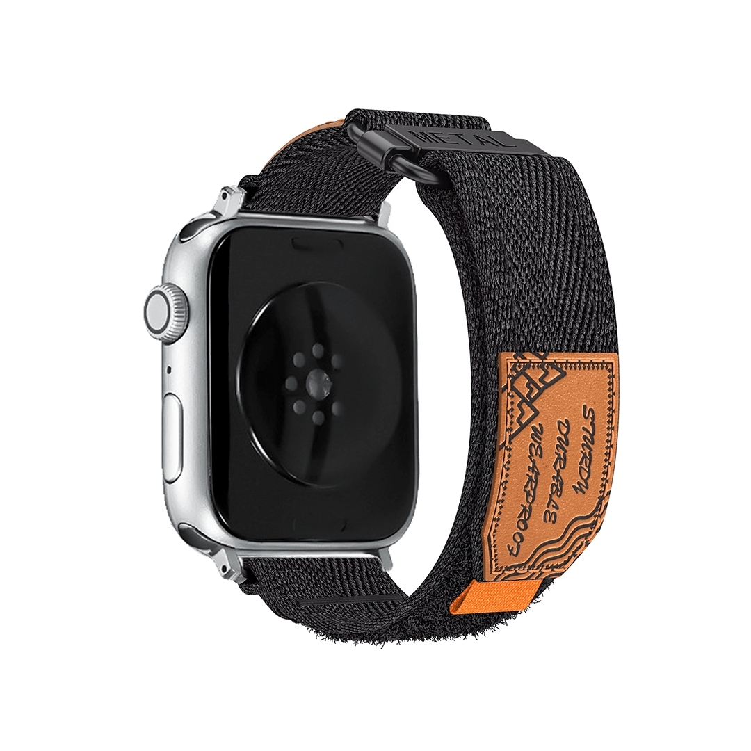 Apple Watch tekstiilirannekke Expedition - Musta – Riite | Apple Watch Ranneke