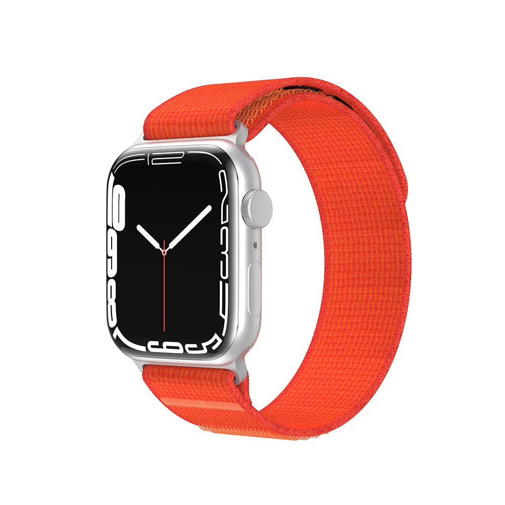 Apple Watch tekstiiliranneke Trail - Oranssi – Riite | Apple Watch Ranneke