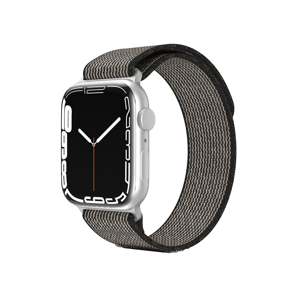 Apple Watch tekstiiliranneke Trail - Harmaa / Oranssi – Riite | Apple Watch Ranneke