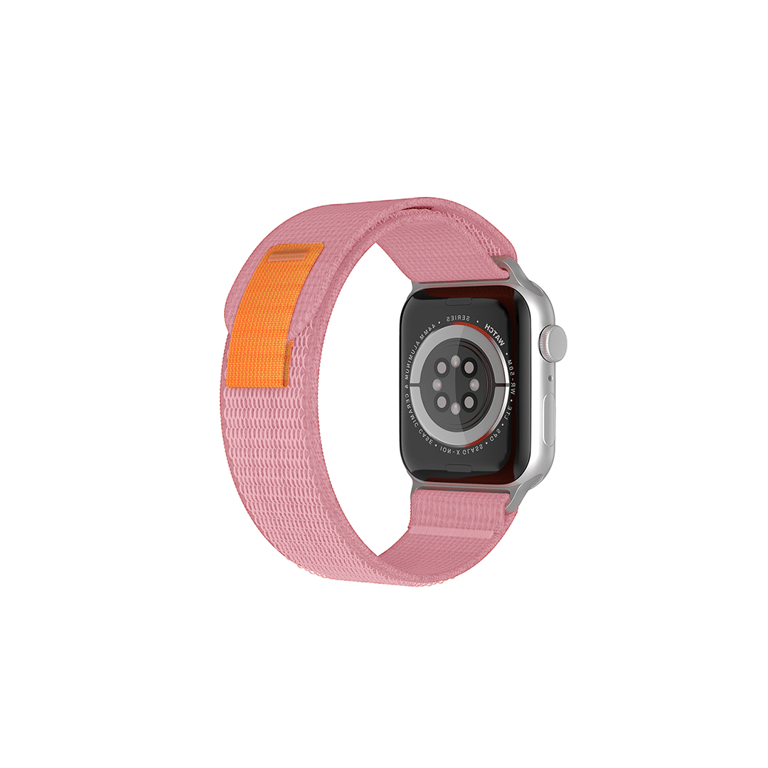 Apple Watch tekstiiliranneke Trail - Vaaleanpunainen / Oranssi – Riite | Apple Watch Ranneke