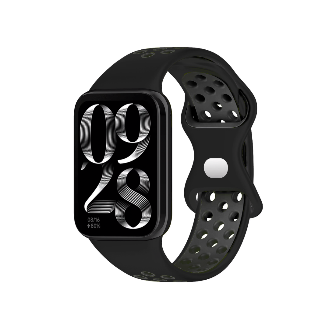 Apple Watch silikoniranneke - pilkullinen, Musta