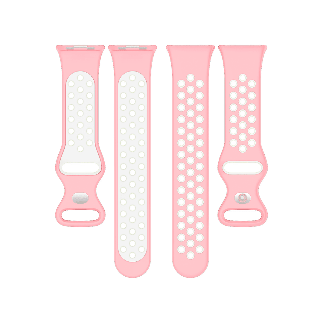 Apple Watch silikoniranneke - Vaaleanpunainen/Valkoinen – Riite | Apple Watch Ranneke