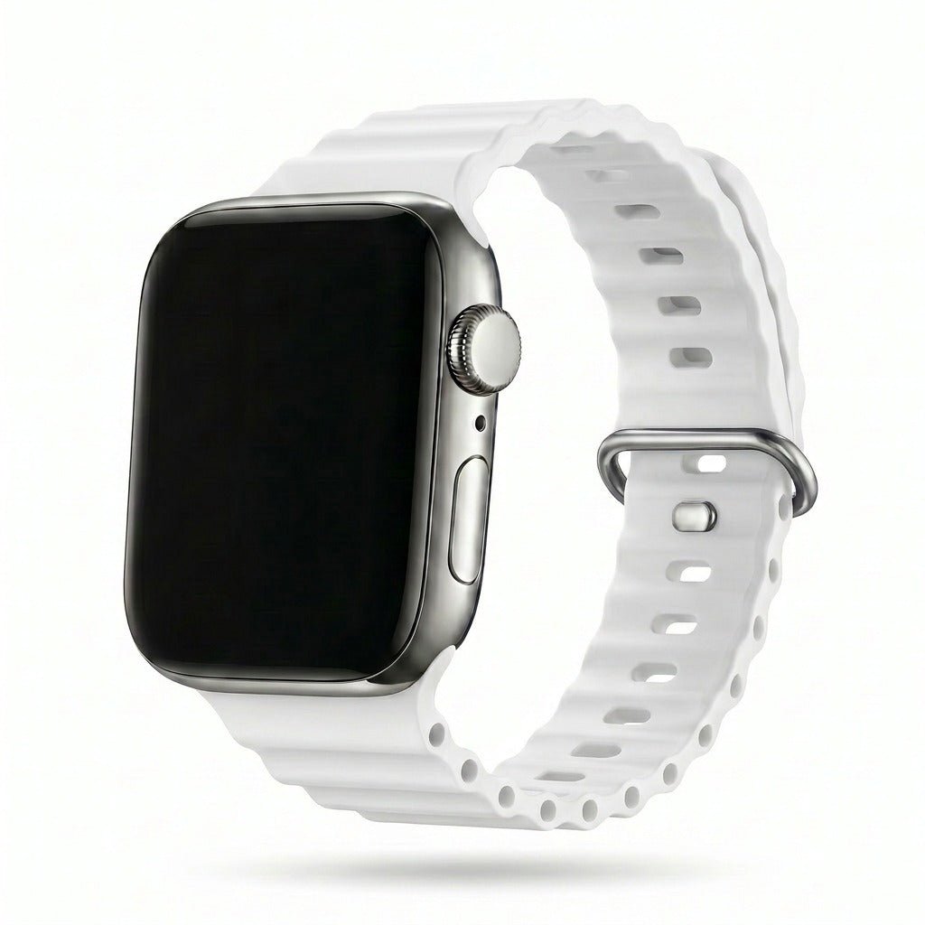 Apple Watch Ocean silikoniranneke - Valkoinen – Riite | Apple Watch Ranneke