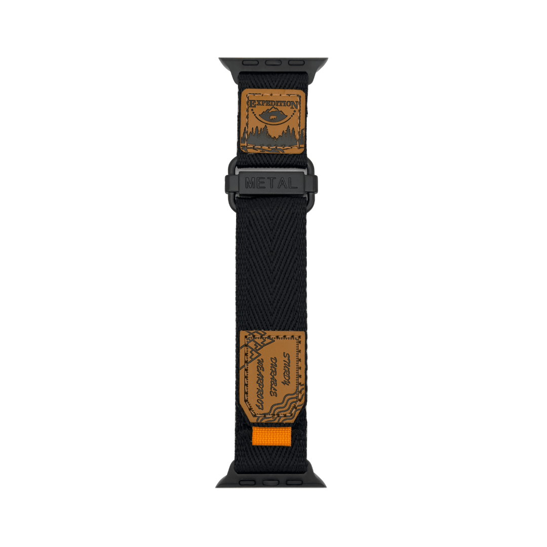 Apple Watch tekstiilirannekke Expedition - Musta – Riite | Apple Watch Ranneke