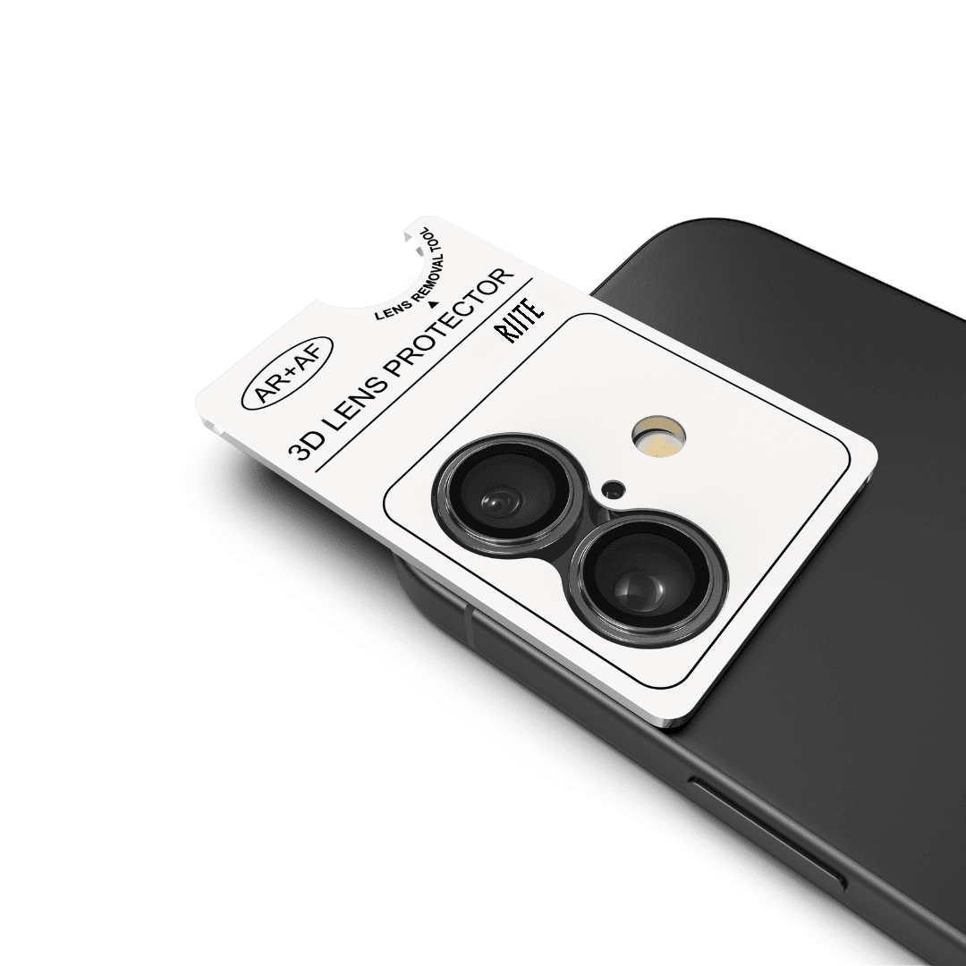 iPhone 18 Pro Riite panssarilasi kameralle - Sininen, Linssinsuoja / Asennuskehikolla – Riite | takakamera-linssinsuoja