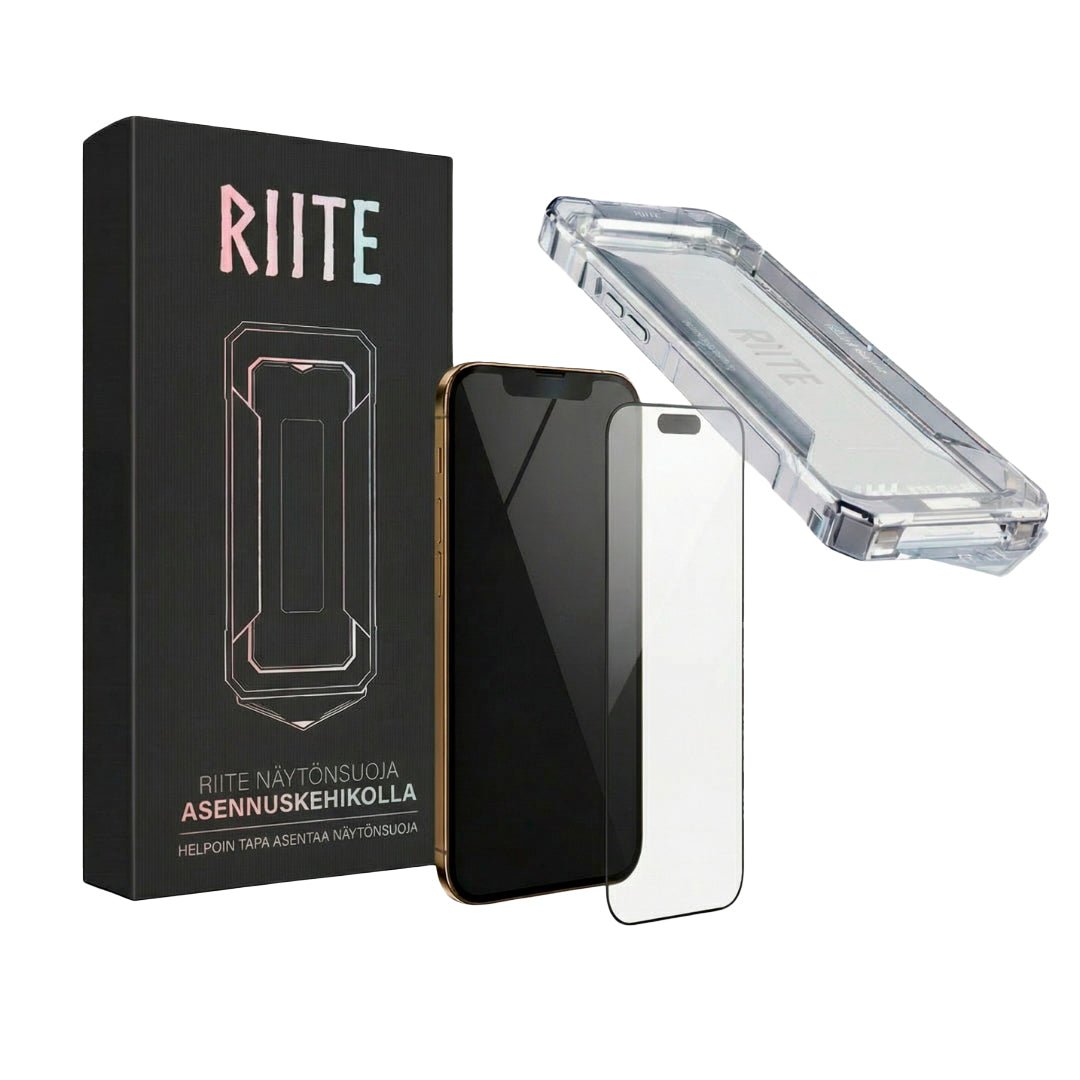 iPhone Essentials - Kirkas panssarilasi, kameransuoja & MagSafe - kuori – Riite | Asennuskehikko_Privacy