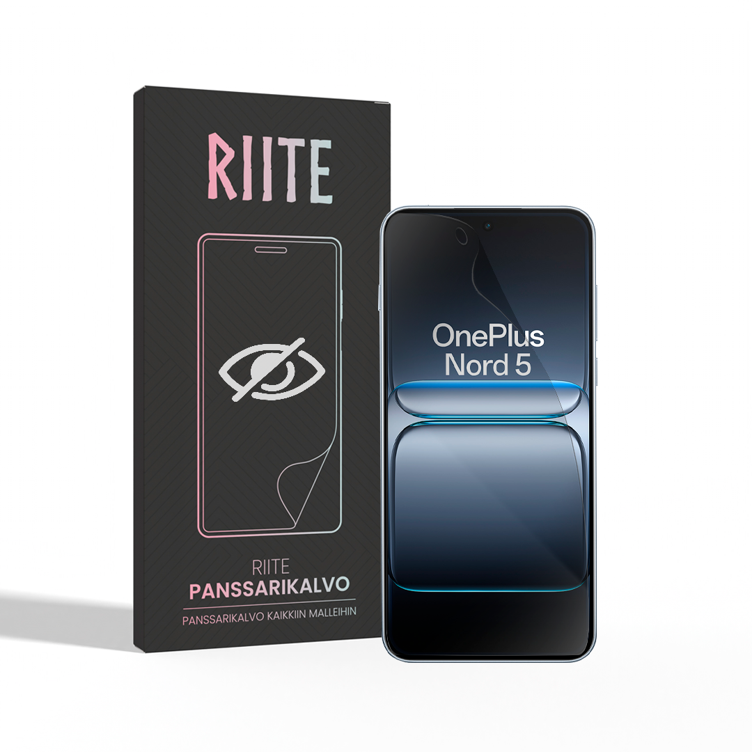 OnePlus Nord 5 Riite Privacy -kalvo – sivunäkymät hämärtyvät