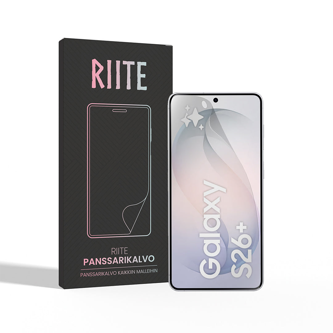 Riite Extreme panssarikalvo Samsung Galaxy S26+:lle – kirkas, hero-kuva