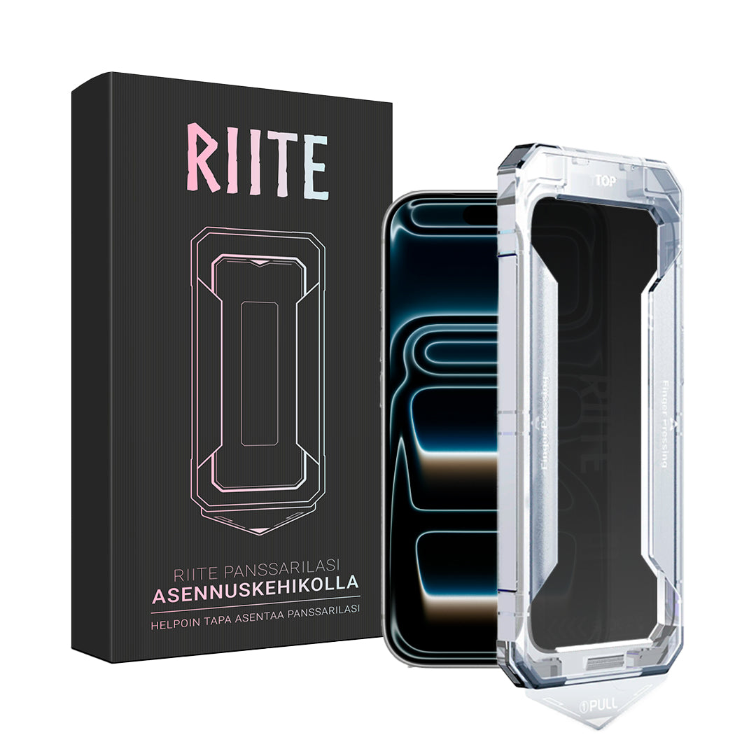 iPhone 17 Pro Max panssarilasi Riite - Asennuskehikolla, Privacy – Riite | Asennuskehikko_Privacy