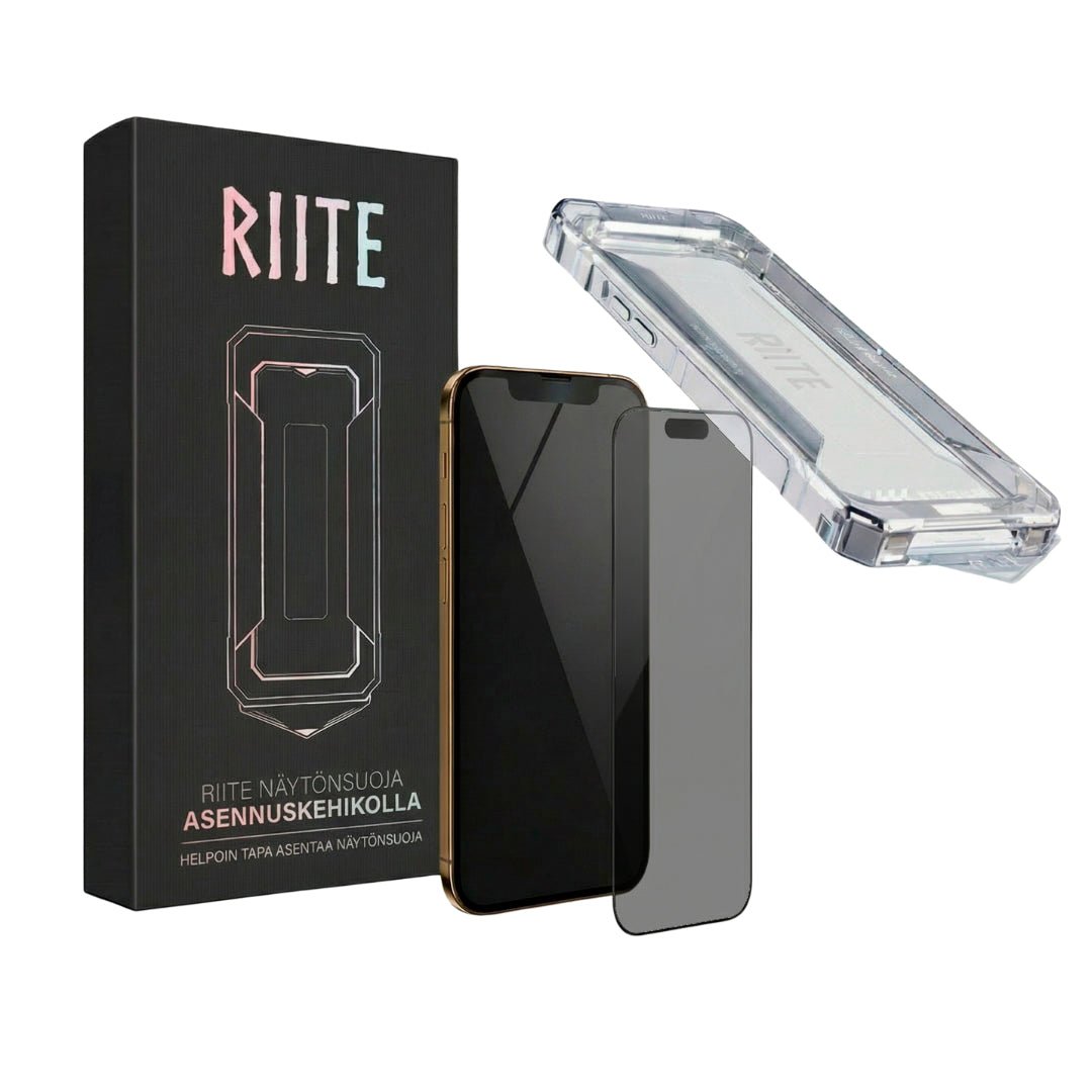 iPhone Essentials - Privacy panssarilasi, kameransuoja & MagSafe - kuori – Riite | Asennuskehikko_Privacy