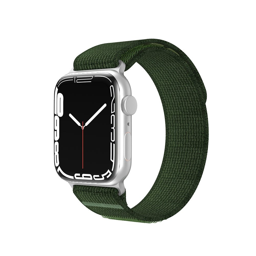 Apple Watch tekstiiliranneke Trail - Vihreä / Oranssi – Riite | Apple Watch Ranneke