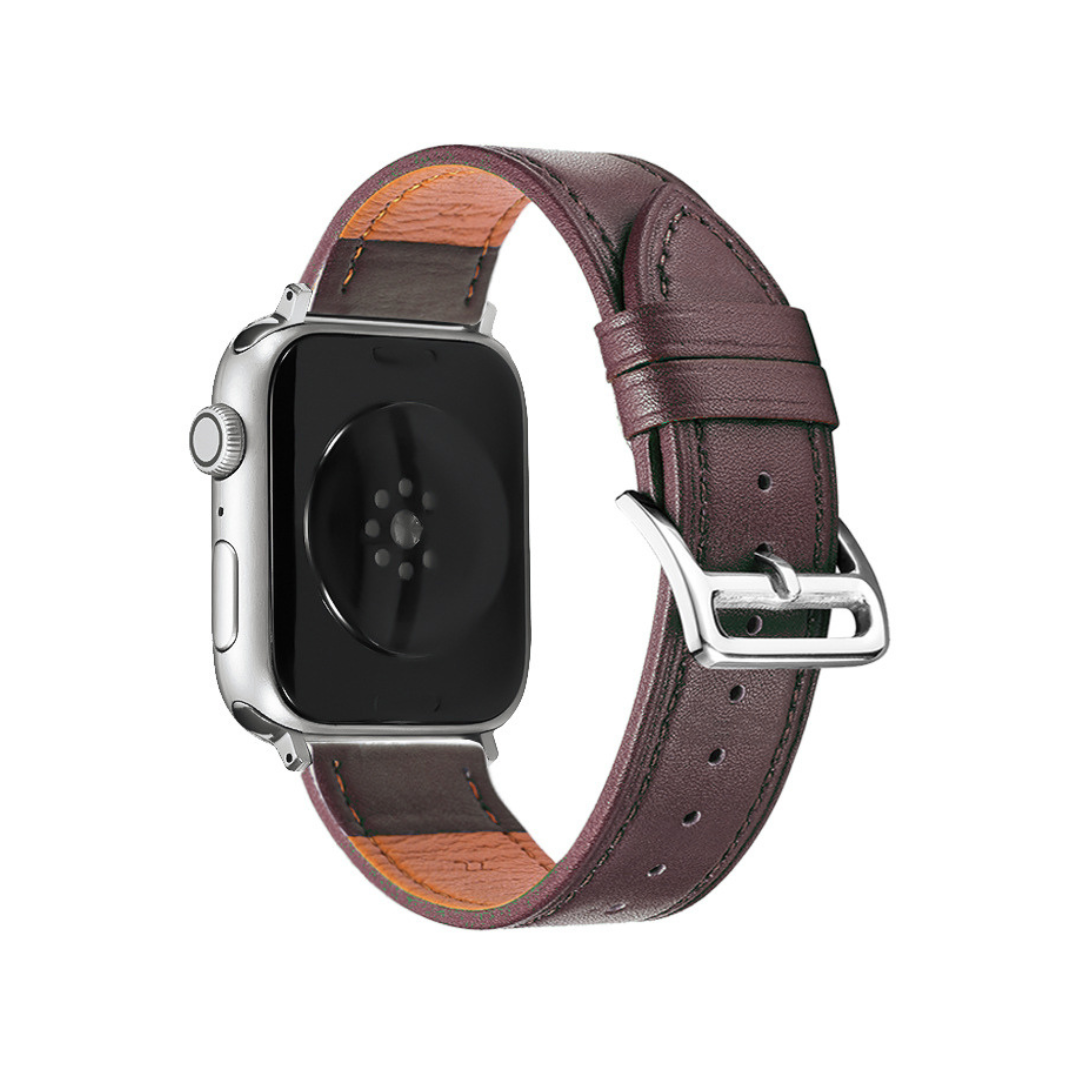 Apple Watch nahkaranneke - Tummanruskea