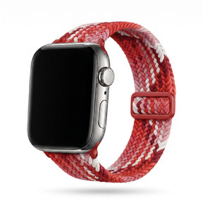 Apple Watch Braided punainen pinkki valkoinen tekstiiliranneke hero kuva
