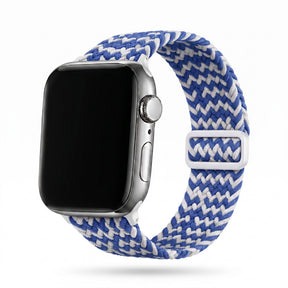 Apple Watch Braided valkoinen sininen tekstiiliranneke hero kuva
