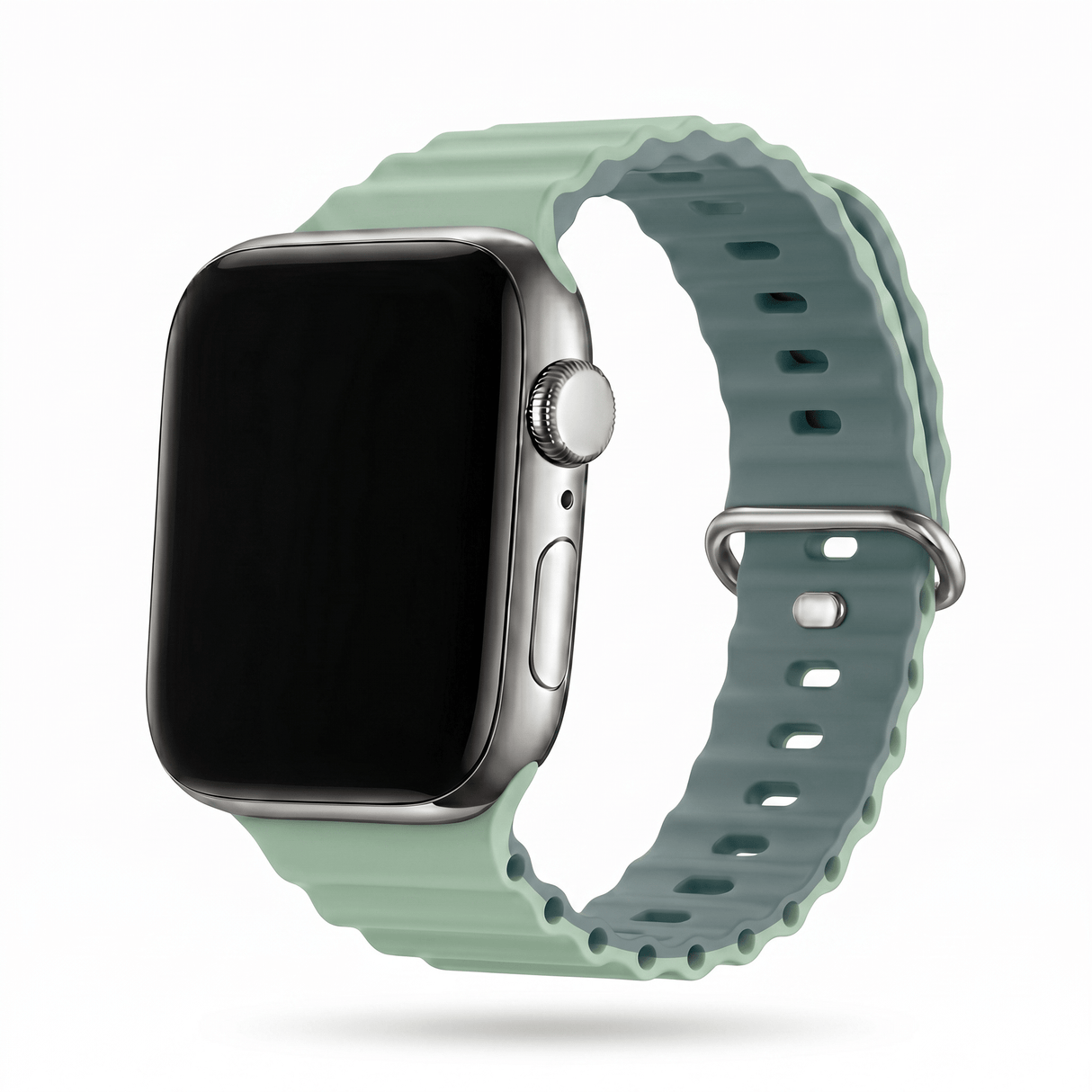 Apple Watch Ocean silikoniranneke - Pastellinvihreä/Pastellinsininen – Riite | Apple Watch Ranneke