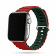 Apple Watch Ocean silikoniranneke - Punainen/Vihreä – Riite | Apple Watch Ranneke