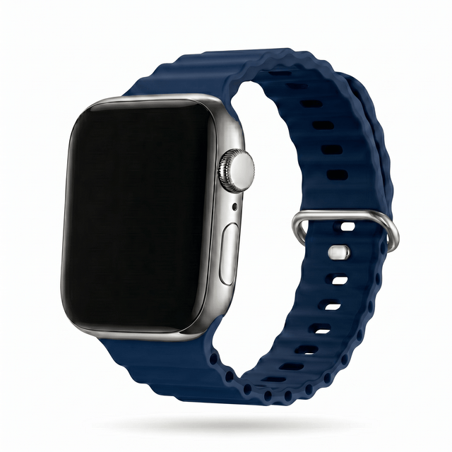Apple Watch Ocean silikoniranneke - Tummansininen – Riite | Apple Watch Ranneke