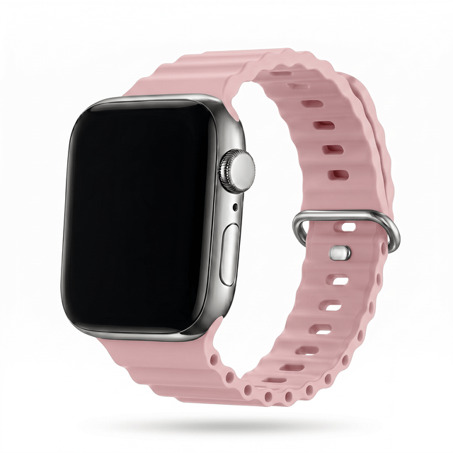 Apple Watch Ocean silikoniranneke - Vaaleanpunainen – Riite | Apple Watch Ranneke