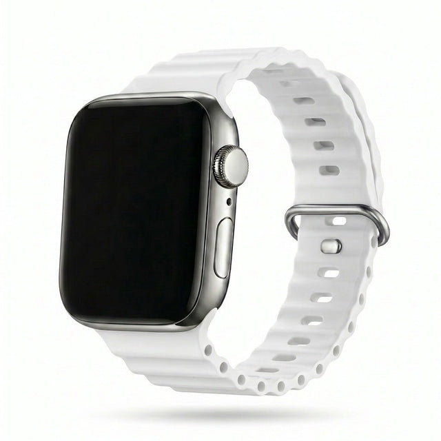 Apple Watch Ocean silikoniranneke - Valkoinen – Riite | Apple Watch Ranneke