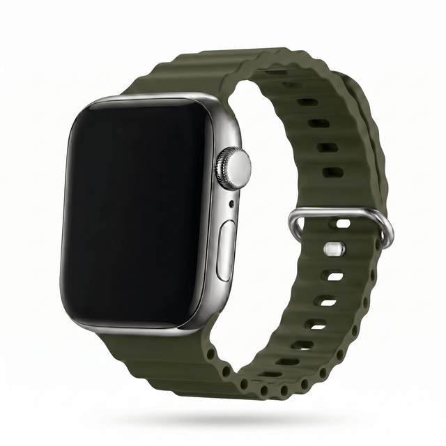 Apple Watch Ocean silikoniranneke - Vihreä – Riite | Apple Watch Ranneke