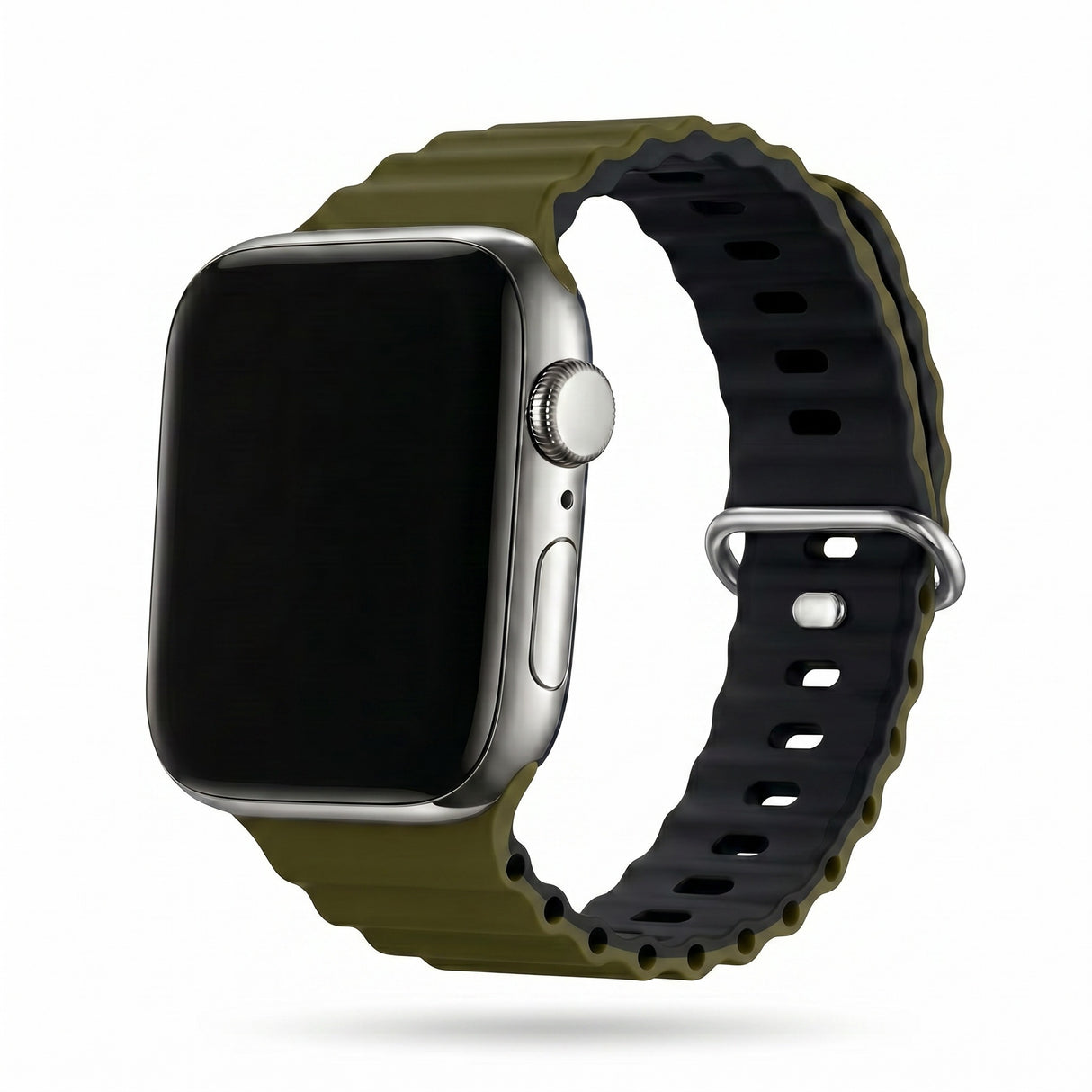 Apple Watch Ocean silikoniranneke - Vihreä/Musta – Riite | Apple Watch Ranneke