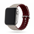 Apple Watch Ocean silikoniranneke - Viininpunainen/Beige – Riite | Apple Watch Ranneke