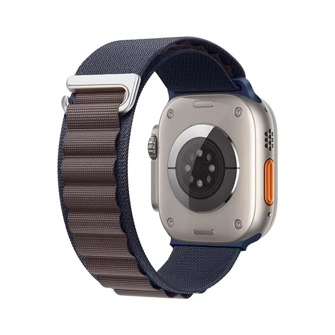 Apple Watch rannekke Alpine loop - Sini / ruskea