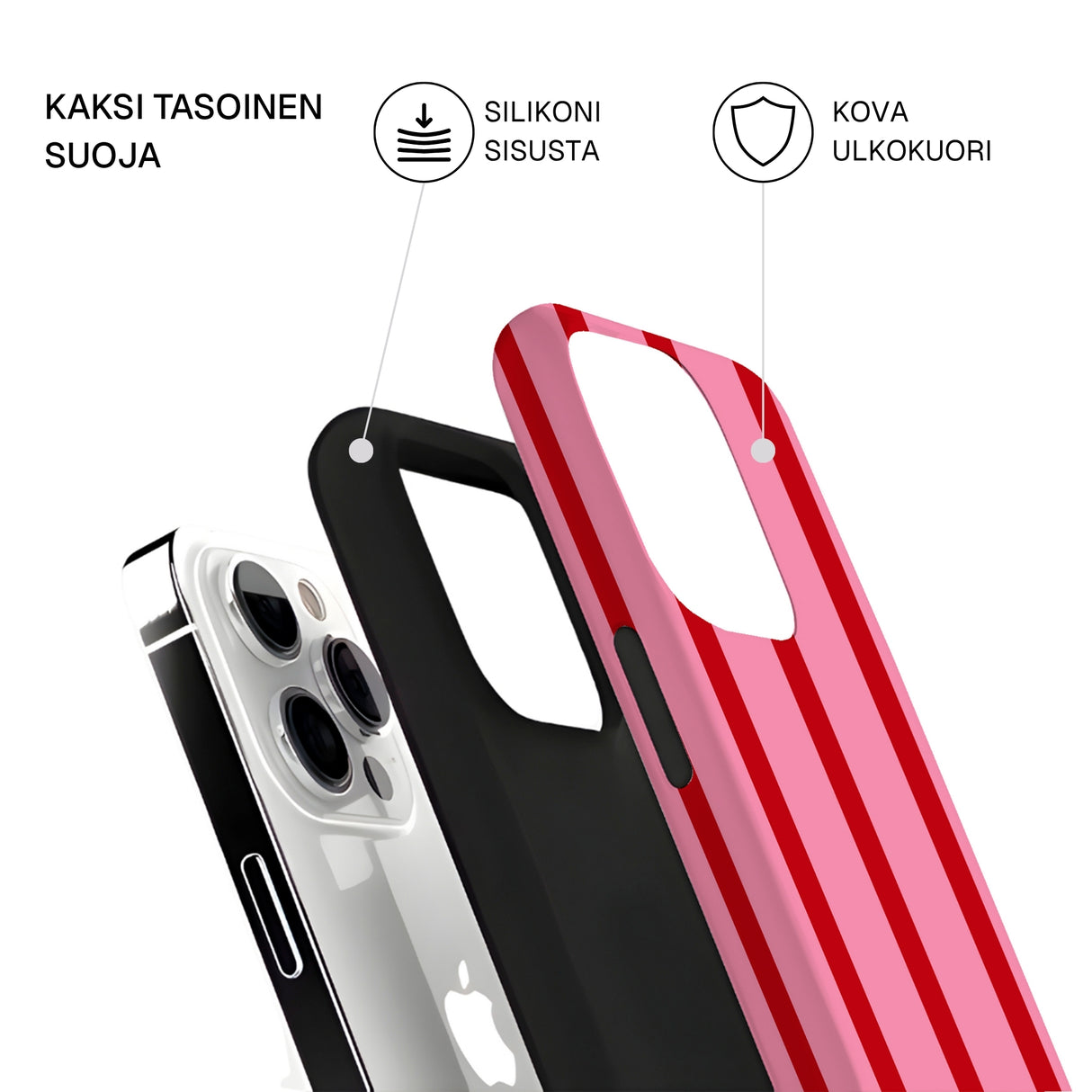 Korotetut reunat suojaavat iPhone 11 Pro -näyttöä ja kameraa