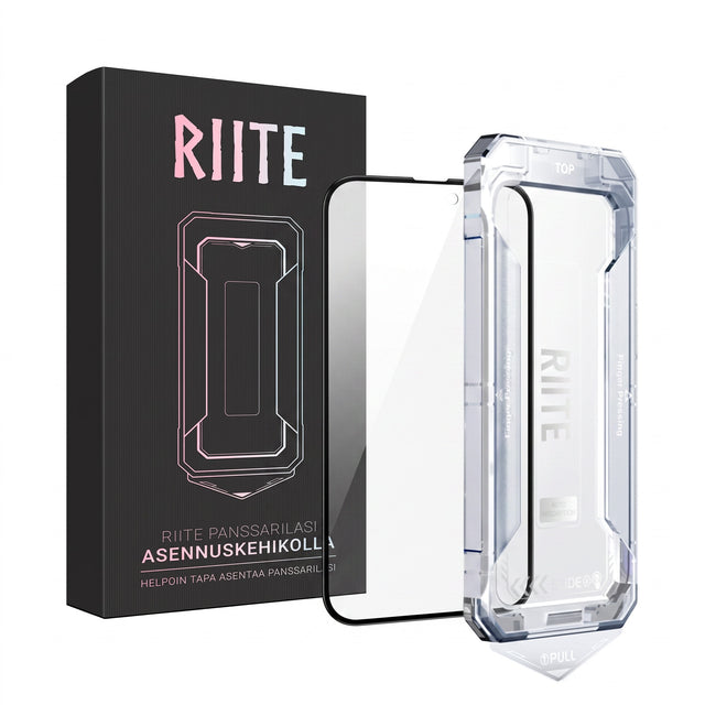 Apple iPhone Riite Panssarilasi - Asennuskehikolla, Kirkas – Riite | asennuskehikko_kirkas