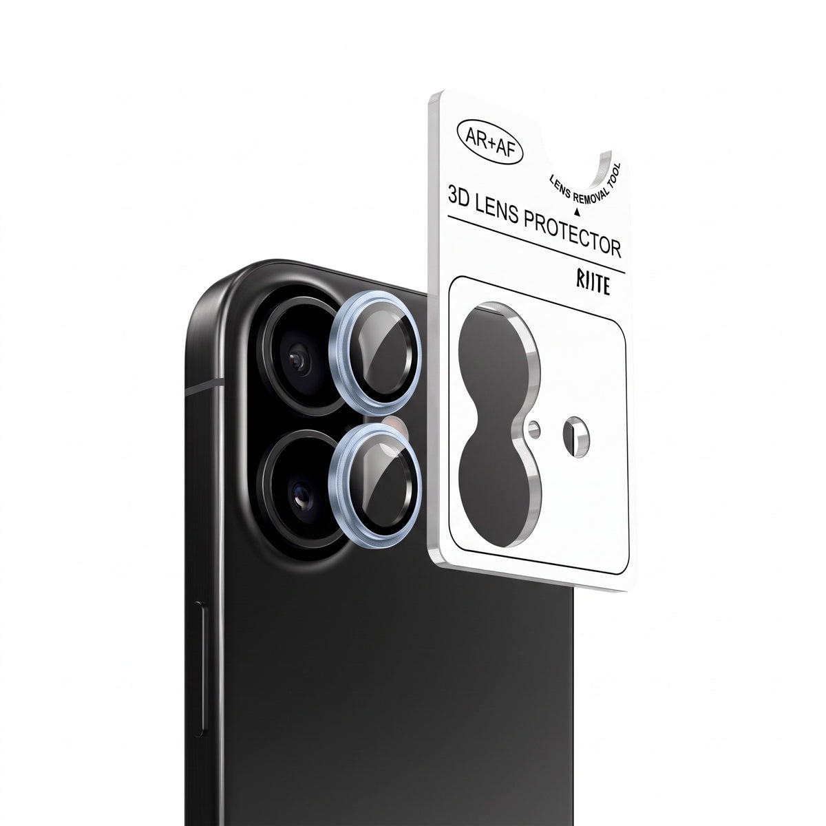 iPhone 18 Pro Riite panssarilasi kameralle - Jäätikkö, Linssinsuoja / Asennuskehikolla