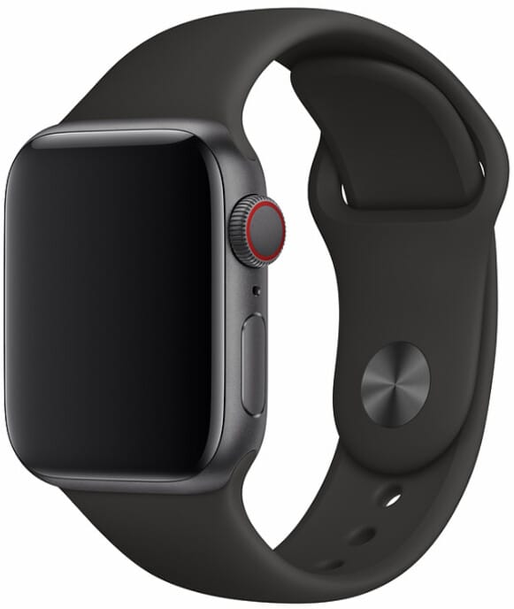 Apple Watch silikoniranneke - musta