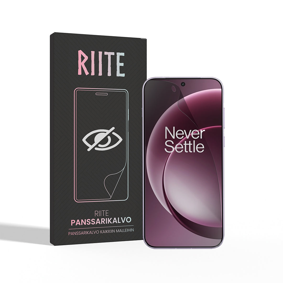 OnePlus 15 Privacy suojakalvo – sivunäkymäsuoja 20–40°, mattapinta, case-friendly. Riite.