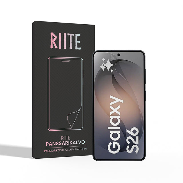 Riite Extreme panssarikalvo Samsung Galaxy S26:lle – kirkas, hero-kuva