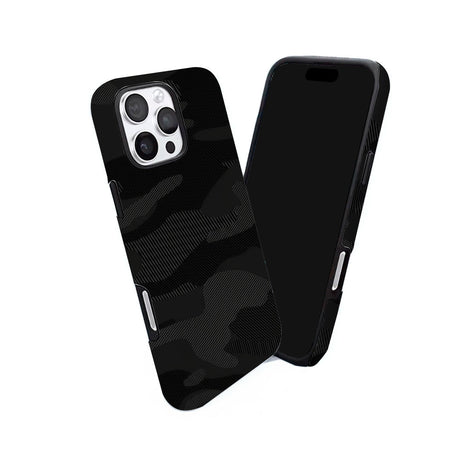 Riite – Musta camo iPhone 13 -kuori sivuprofiilista – ohut, kevyt ja korotetut reunat