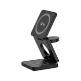 Riite Qi2.2 25W 3-in-1 latausteline, musta – hero