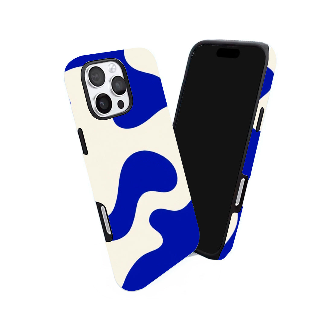 Riite – Sininen aalto iPhone 15 -kuori sivuprofiilista – ohut, kevyt ja korotetut reunat